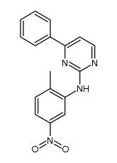 N-(2-甲基-5-硝基苯基)-4-苯基嘧啶-2-胺 结构式