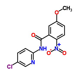 N-(5-氯-2-吡啶基)-5-甲氧基-2-硝基苯甲酰胺 结构式