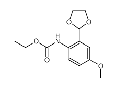 Carbamic acid, N-[2-(1,3-dioxolan-2-yl)-4-methoxyphenyl]-, ethyl ester 结构式