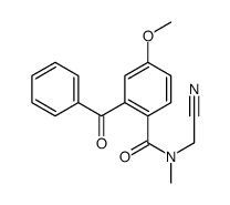 2-苯甲酰基-N-(氰甲基)-4-甲氧基-N-甲基苯甲酰胺 结构式