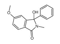 3-羟基-5-甲氧基-2-甲基-3-苯基异吲哚啉-1-酮 结构式