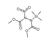 1-硝基-2-(三甲基硅基)-1,2-肼二羧酸-1,2-二甲酯 结构式