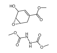 1,2-Hydrazinedicarboxylic acid, 1,2-dimethyl ester, compd. with (1S,5R,6R)-methyl 5-hydroxy-7-oxabicyclo[4.1.0]hept-3-ene-3-carboxylate (1:2) 结构式