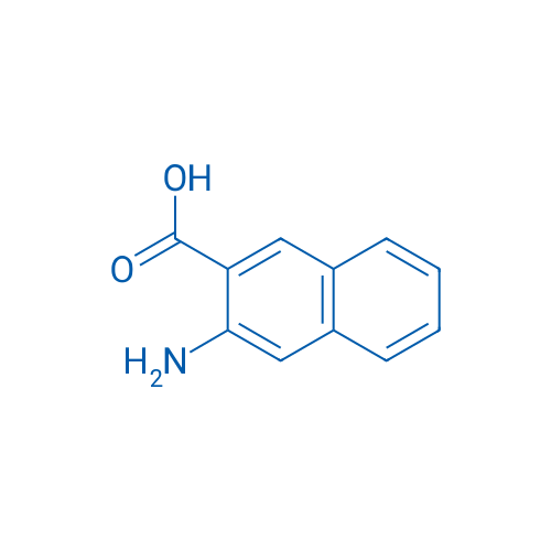 3-氨基-2-萘甲酸 结构式