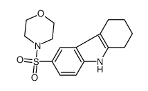 2,3,4,9-四氢-6-(4-吗啉基磺酰基)-1H-咔唑 结构式