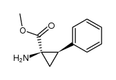 Cyclopropanecarboxylic acid, 1-amino-2-phenyl-, methyl ester, (1R-cis)- (9CI) 结构式