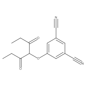 5-[2-氧代-1-(1-氧代丙基)丁氧基]-1,3-苯二甲腈 结构式