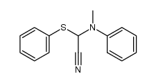 2-(甲基苯基氨基)-2-(苯硫基)乙腈 结构式