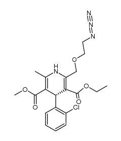 (R)-2-[(2-叠氮乙氧基)甲基]-4-(2-氯苯基)-1,4-二氢-6-甲基-3,5-吡啶二羧酸 3-乙酯 5-甲酯 结构式