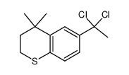6-(1,1-二氯乙基)-3,4-二氢-4,4-二甲基-2H-1-苯并噻喃 结构式