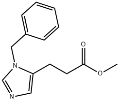 1-苄基-1H-咪唑-5-丙酸甲酯 结构式