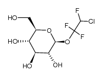 2-氯-1,1,2-三氟乙基 α-D-吡喃葡萄糖苷 结构式