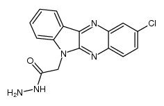 2-氯-6H-吲哚并[2,3-b]喹喔啉-6-乙酰肼 结构式
