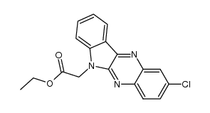 2-氯-6H-吲哚并[2,3-b]喹喔啉-6-乙酸乙酯 结构式