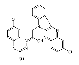 2-氯-6H-吲哚并[2,3-b]喹喔啉-6-乙酸 2-[[(4-氯苯基)氨基]硫代甲酰基]酰肼 结构式