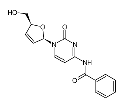 N(4)-苯甲酰基-2',3'-双脱氧-2',3'-双脱氢胞苷 结构式