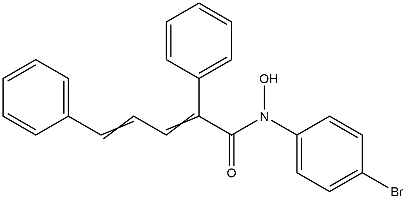 Benzeneacetamide, N-(4-bromophenyl)-N-hydroxy-α-(3-phenyl-2-propen-1-ylidene)- 结构式