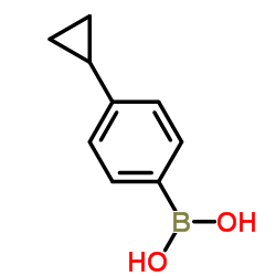 4-环丙基苯硼酸 结构式