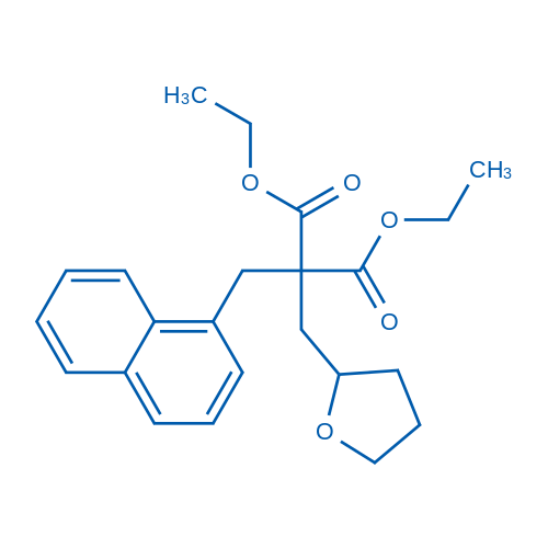 diethyl (1-naphthylmethyl)(tetrahydrofurfuryl)malonate 结构式