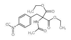 2-乙酰氨基-2-[(4-硝基苯基)甲基]丙二酸二乙酯 结构式