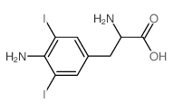 4-氨基-3,5-二碘-L-苯丙氨酸 结构式