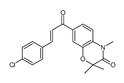 (E)-7-[3-(4-氯苯基)-1-氧代-2-丙烯基]-2,2,4-三甲基-2H-1,4-苯并恶嗪-3(4H)-酮 结构式