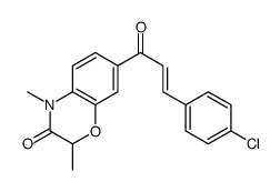 2H-1,4-Benzoxazin-3(4H)-one, 7-[(2E)-3-(4-chlorophenyl)-1-oxo-2-propen-1-yl]-2,4-dimethyl- 结构式