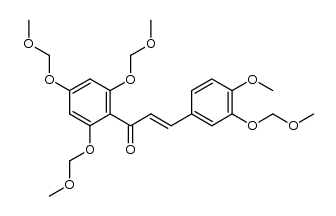 2-Propen-1-one, 3-[4-methoxy-3-(methoxymethoxy)phenyl]-1-[2,4,6-tris(methoxymethoxy)phenyl]- 结构式