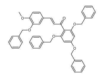 2-Propen-1-one, 3-[4-methoxy-3-(phenylmethoxy)phenyl]-1-[2,4,6-tris(phenylmethoxy)phenyl]-, (E)- (9CI) 结构式