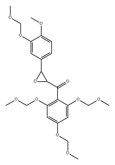 Methanone, [3-[4-methoxy-3-(methoxymethoxy)phenyl]-2-oxiranyl][2,4,6-tris(methoxymethoxy)phenyl]- 结构式