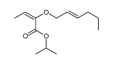 2-Butenoic acid, 2-[(2Z)-2-hexen-1-yloxy]-, 1-methylethyl ester, (2Z)- 结构式