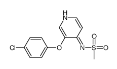 N-[3-(4-氯苯氧基)-4-吡啶基]甲磺酰胺 结构式