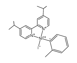 镍,[4,4'-双(1,1-二甲基乙基)-2,2'-联吡啶-κN1,κN1']碘代(2-甲基苯基)-,(SP-4-2)- 结构式