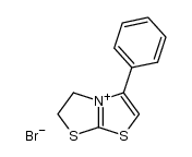 5-苯基-2,3-二氢-[1,3]噻唑并[2,3-b][1,3]噻唑-4-鎓溴化物 结构式