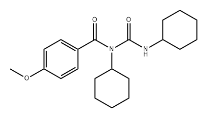 N-环己基-N-[(环己基氨基)羰基]-4-甲氧基苯甲酰胺 结构式
