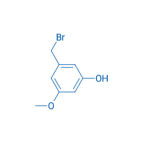 3-(溴甲基)-5-甲氧基苯酚 结构式