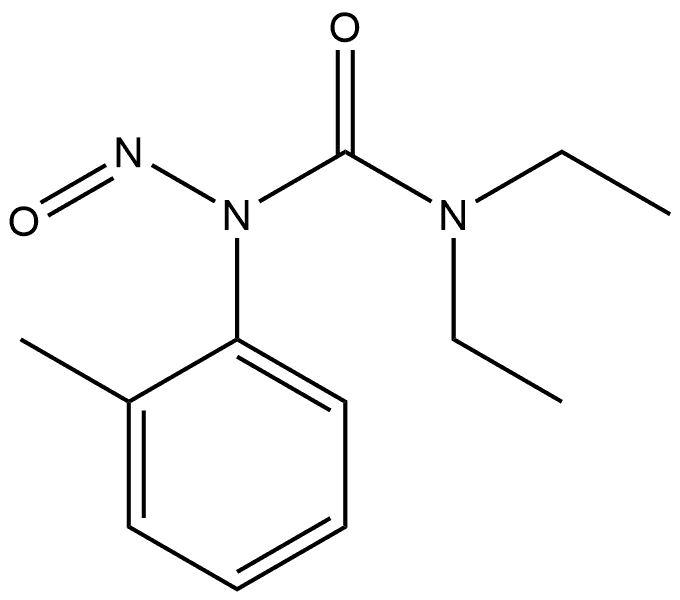 1,1-二乙基-3-亚硝基-3-(邻甲苯基)脲 结构式