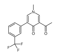 4(1H)-Pyridinone, 3-acetyl-1-methyl-5-[3-(trifluoromethyl)phenyl]- 结构式
