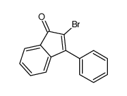 2-溴-3-苯基-1H-茚-1-酮 结构式