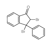 2,3-二溴-3-苯基-2,3-二氢-1H-茚-1-酮 结构式