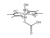 Cobaltate(1-), aquabis[(2,3-butanedione dioximato)(1-)-N,N′](carboxylatomethyl)-, hydrogen, (OC-6-42)- 结构式