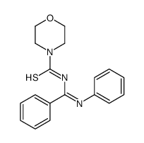4-Morpholinecarbothioamide, N-[phenyl(phenylimino)methyl]- 结构式