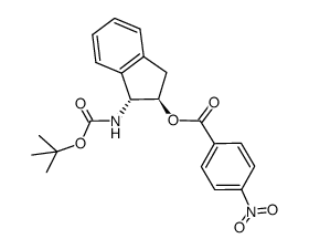 Carbamic acid, [(1R,2R)-2,3-dihydro-2-[(4-nitrobenzoyl)oxy]-1H-inden-1-yl]-, 1,1-dimethylethyl ester (9CI) 结构式