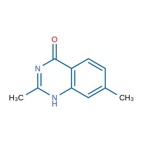 2,7-二甲基喹唑啉-4(1H)-酮 结构式