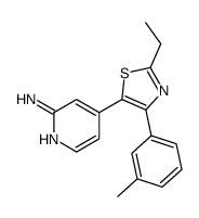 4-(2-ethyl-4-(M-tolyl)thiazol-5-yl)pyridin-2-aMine 结构式