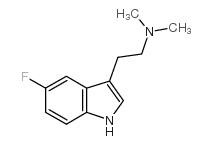 5-氟-N,N-二甲基色胺 结构式