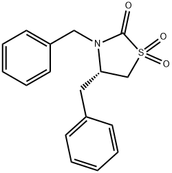 3,4-二苄基-1,3-噻唑烷-2-酮 1,1-二氧化物 结构式