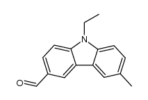 9-乙基-6-甲基-9H-咔唑-3-甲醛 结构式