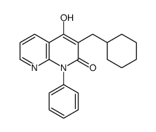 3-(环己基甲基)-4-羟基-1-苯基-1,8-萘啶-2(1H)-酮 结构式