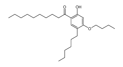 1-Decanone, 1-(4-butoxy-5-hexyl-2-hydroxyphenyl)- 结构式
